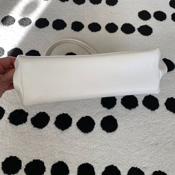 Vintage 50s Vinyl Faux Leather Top Handle Shoulder Bag Retro Handbag Purse - Picture 5 of 15